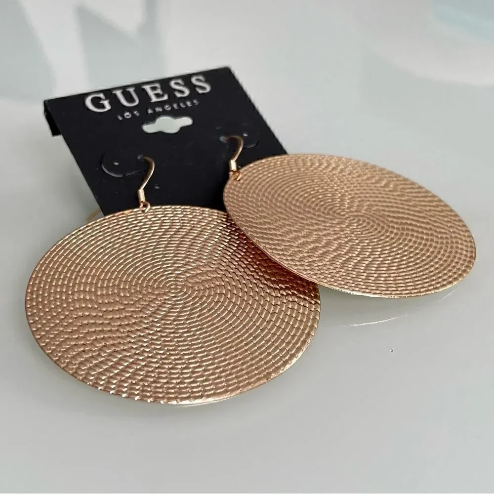 NWT Guess Disc Drop Earrings
